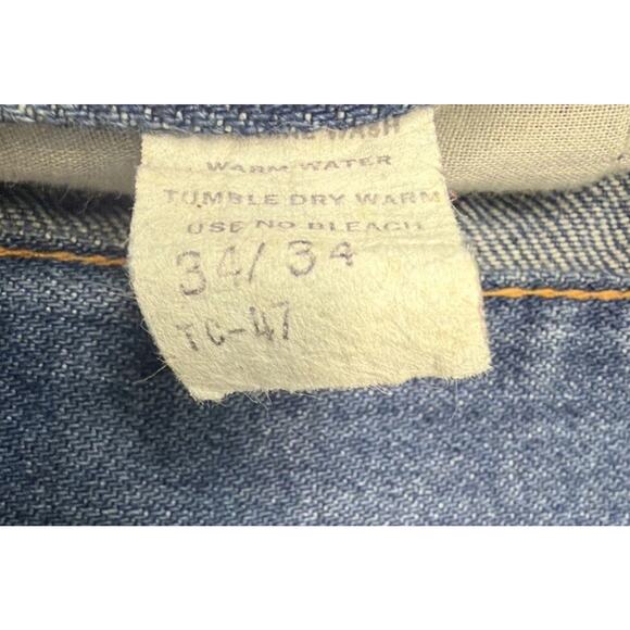 Vintage Denim 70s Jeans Bootcut TCB Western Wear By Elynn Jeans Measure 31x29 - Picture 6 of 6